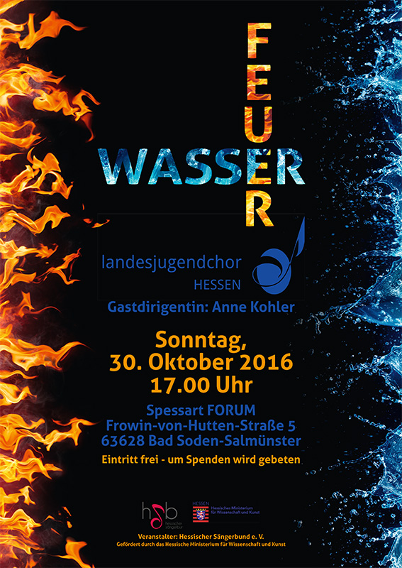 Plakat Feuer und Wasser